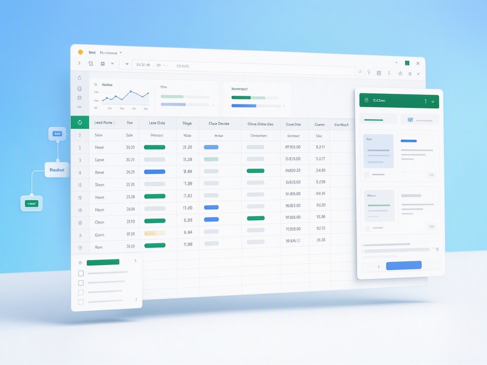 Organize lead data with clear columns for easy tracking and management.