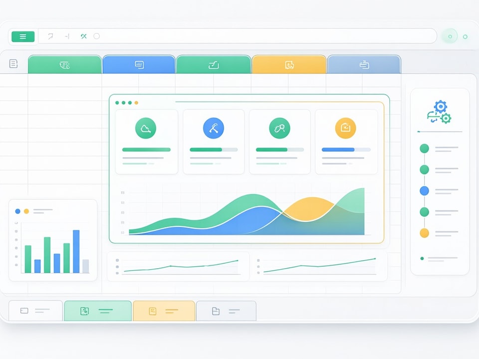 Organize your cash flow forecast with dedicated tabs for clarity and easy navigation.