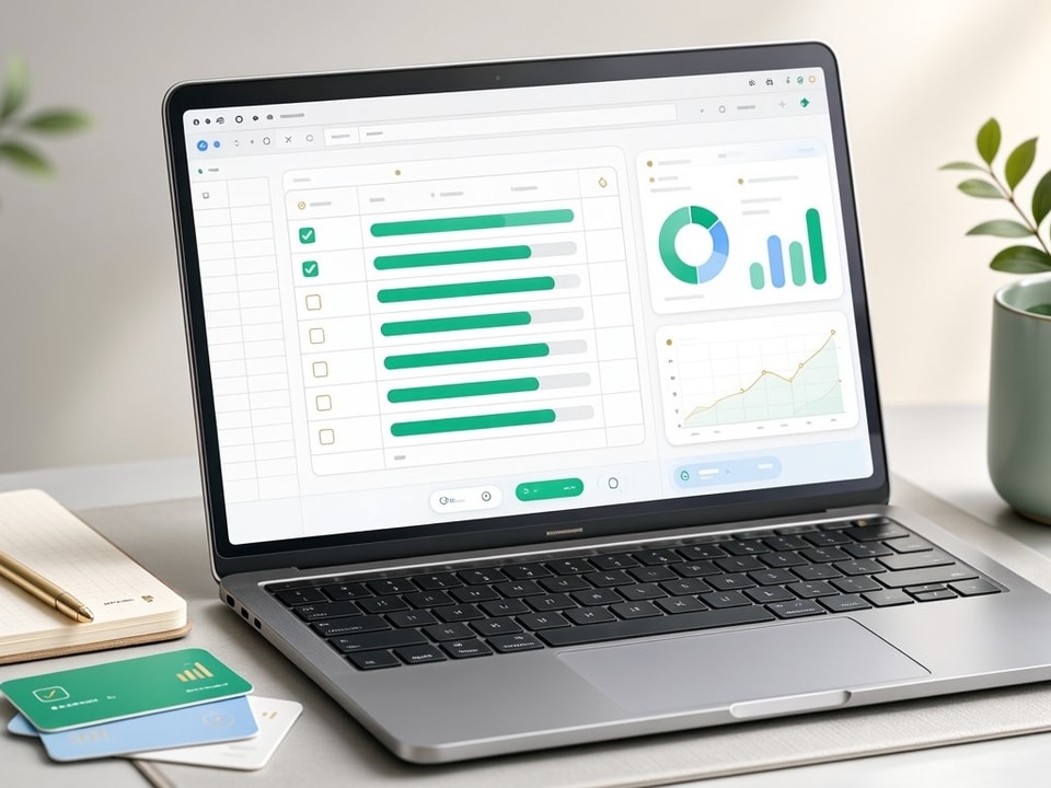 Track habits with dynamic checkboxes and visual progress bars in Google Sheets.