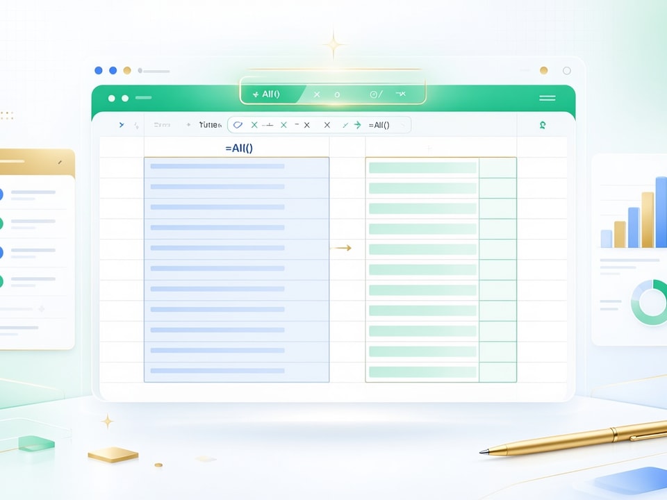 Summarize lengthy text in Google Sheets with a simple =AI() formula.