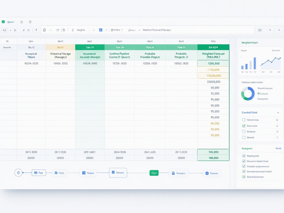 Rolling forecast combines past performance with weighted pipeline estimates