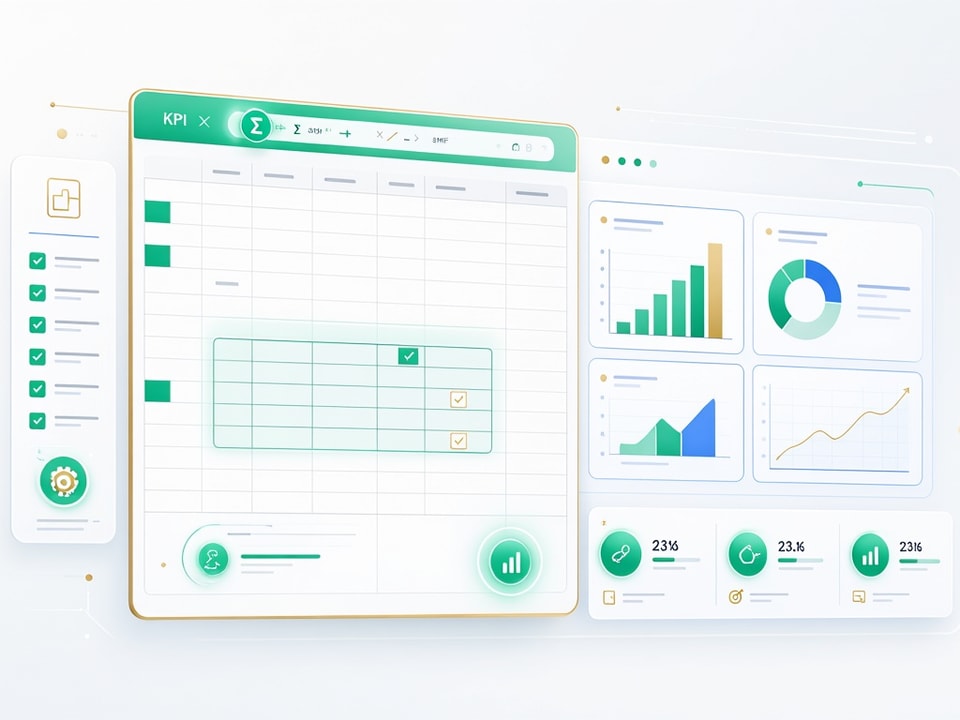 Formulas like SUMIF can aggregate data, providing a summarized view of KPI performance.